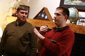 Aaron sharing in Charlottesville